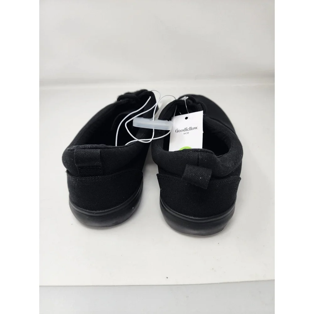 Goodfellow & Co Mens Low Top Lace Up Sneakers Black Canvas Casual Size 10.5
